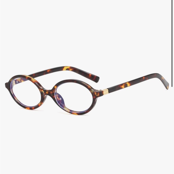 Oval Small Frame Retro Plain Eyeglasses - Picture 1 of 9